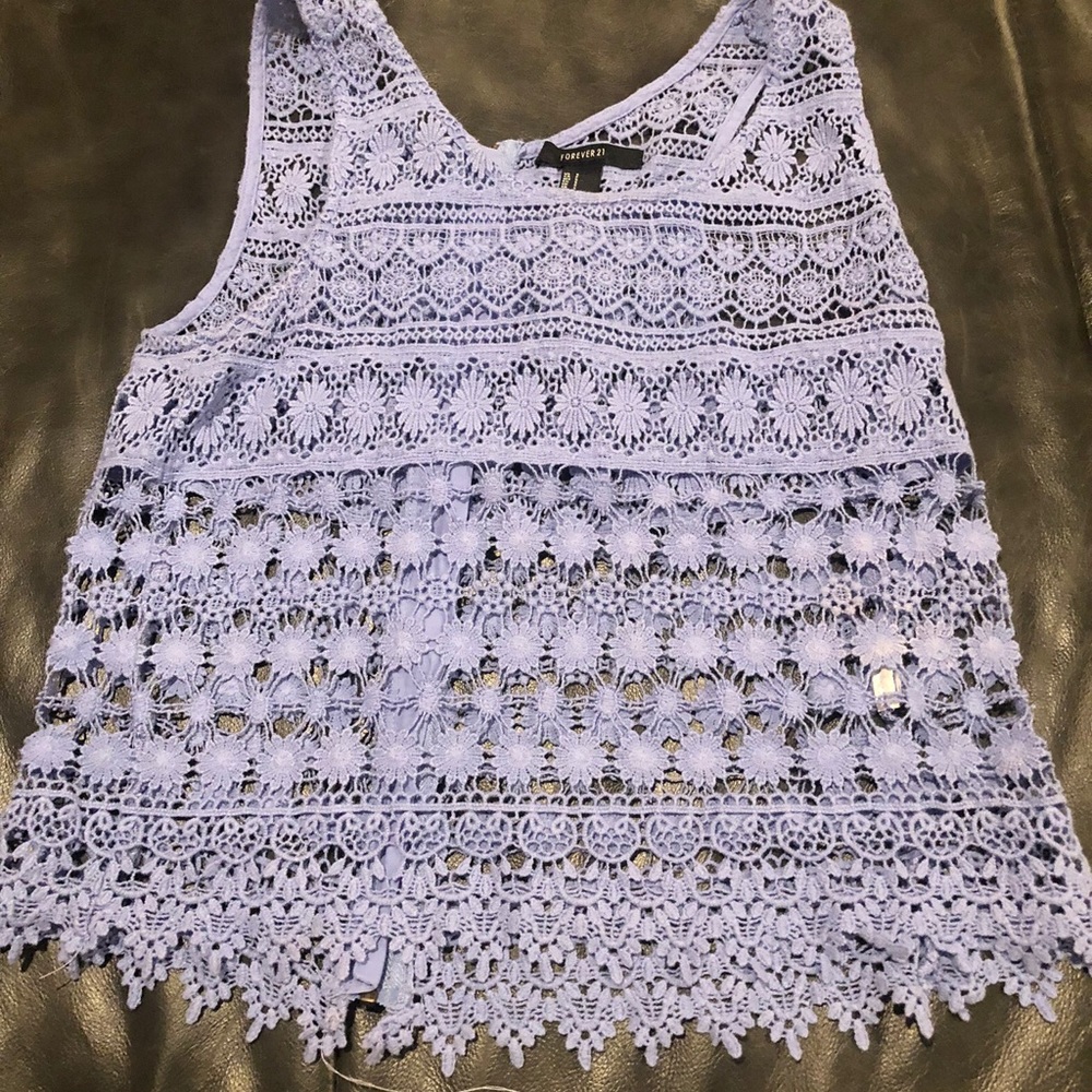 Lace Top in Periwinkle